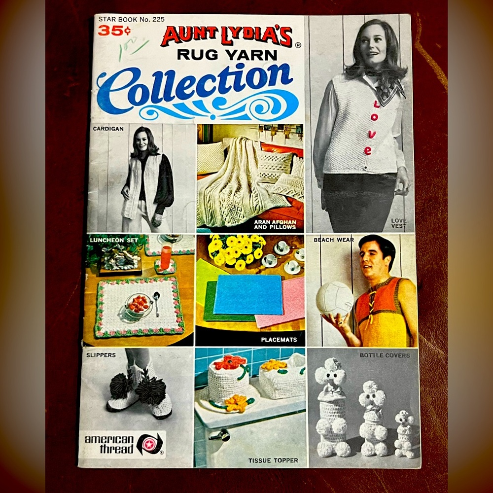 Knitting and Crochet Aunt Yarn Vintage American Thread book